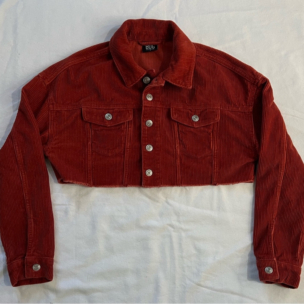 BDG Corduroy Cropped Jacket - Rust